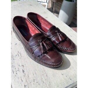 Giorgio Brutini “Le Glove” Tassel Kiltie Loafers in Wine Mn’s Sz 8.5D GC
